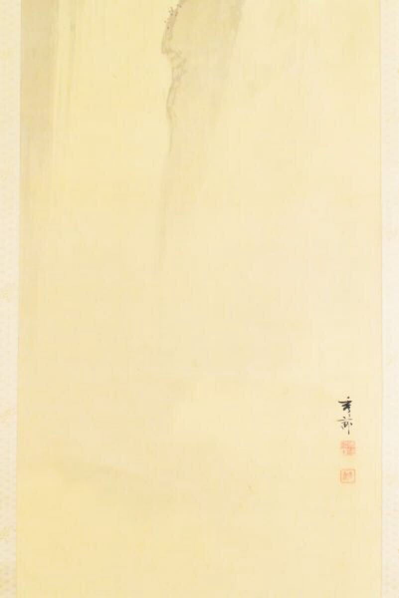 K5449 真作 池上秀畝「瀑布図」絹本 共箱(双幅の内一幅) 肉筆 K5449 真作 池上秀畝「瀑布図」絹本 共箱(双幅の内一幅) 肉筆