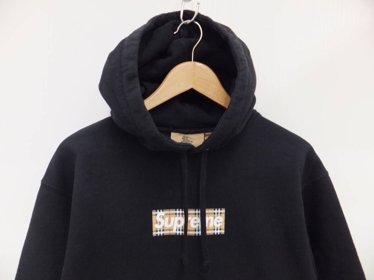 Supreme × BURBERRY 22SS Box Logo Hooded Sweatshirt black Supreme × BURBERRY 22SS Box Logo Hooded Sweatshirt black