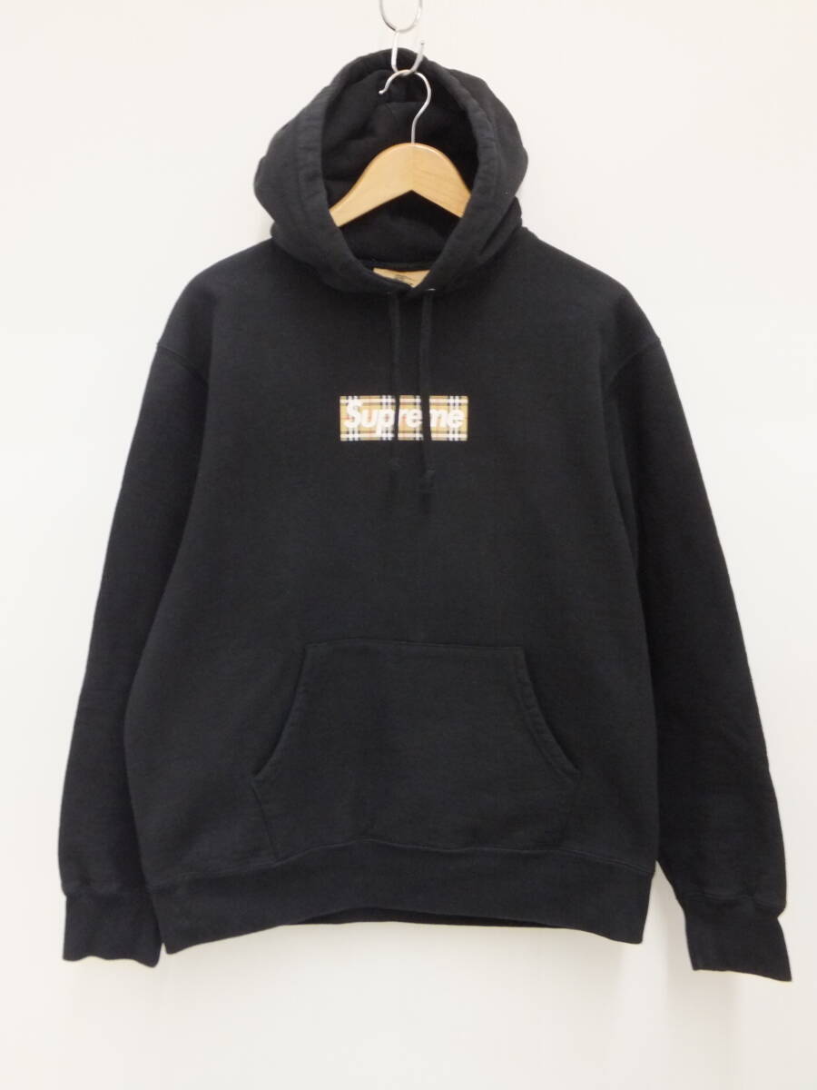 Supreme × BURBERRY 22SS Box Logo Hooded Sweatshirt black Supreme × BURBERRY 22SS Box Logo Hooded Sweatshirt black