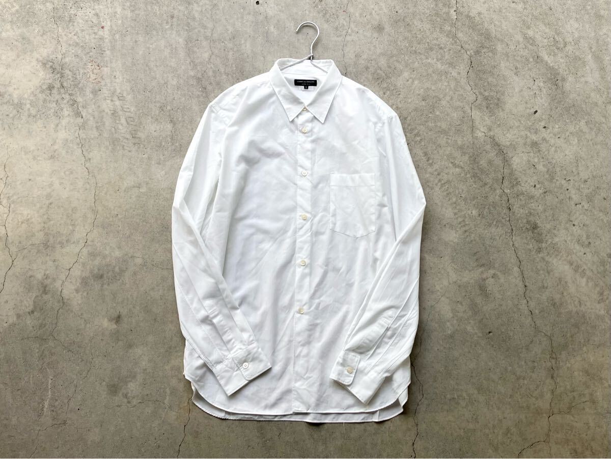 AD2021 COMME des GARCONS HOMME PLUS 長(zhǎng)袖シャツ M コムデギャルソン メンズ 長(zhǎng)袖 白 ホワイト