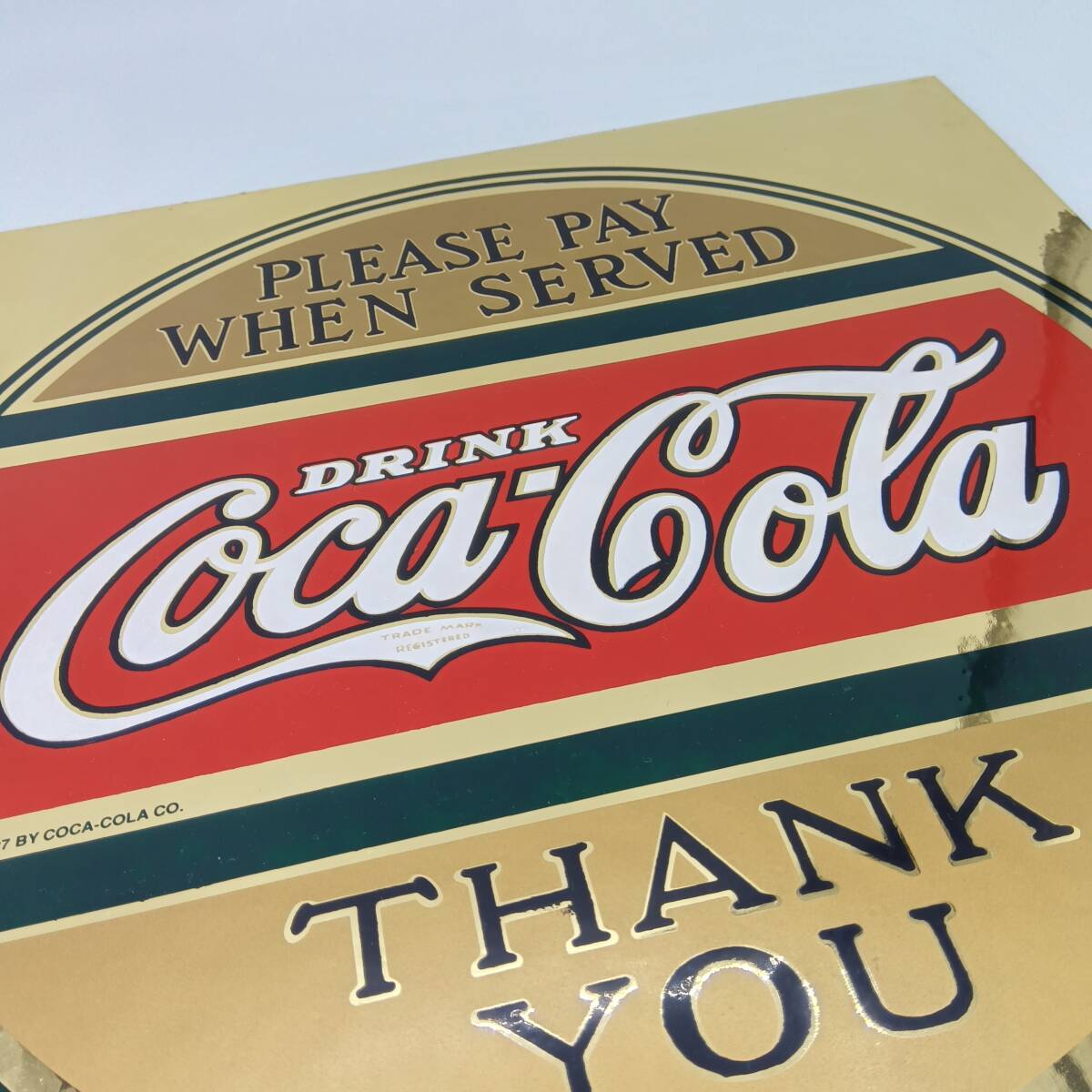 1927年 コカコーラ ステッカー サイン看板 ディスプレイ Coca 1927年 コカコーラ ステッカー サイン看板 ディスプレイ Coca