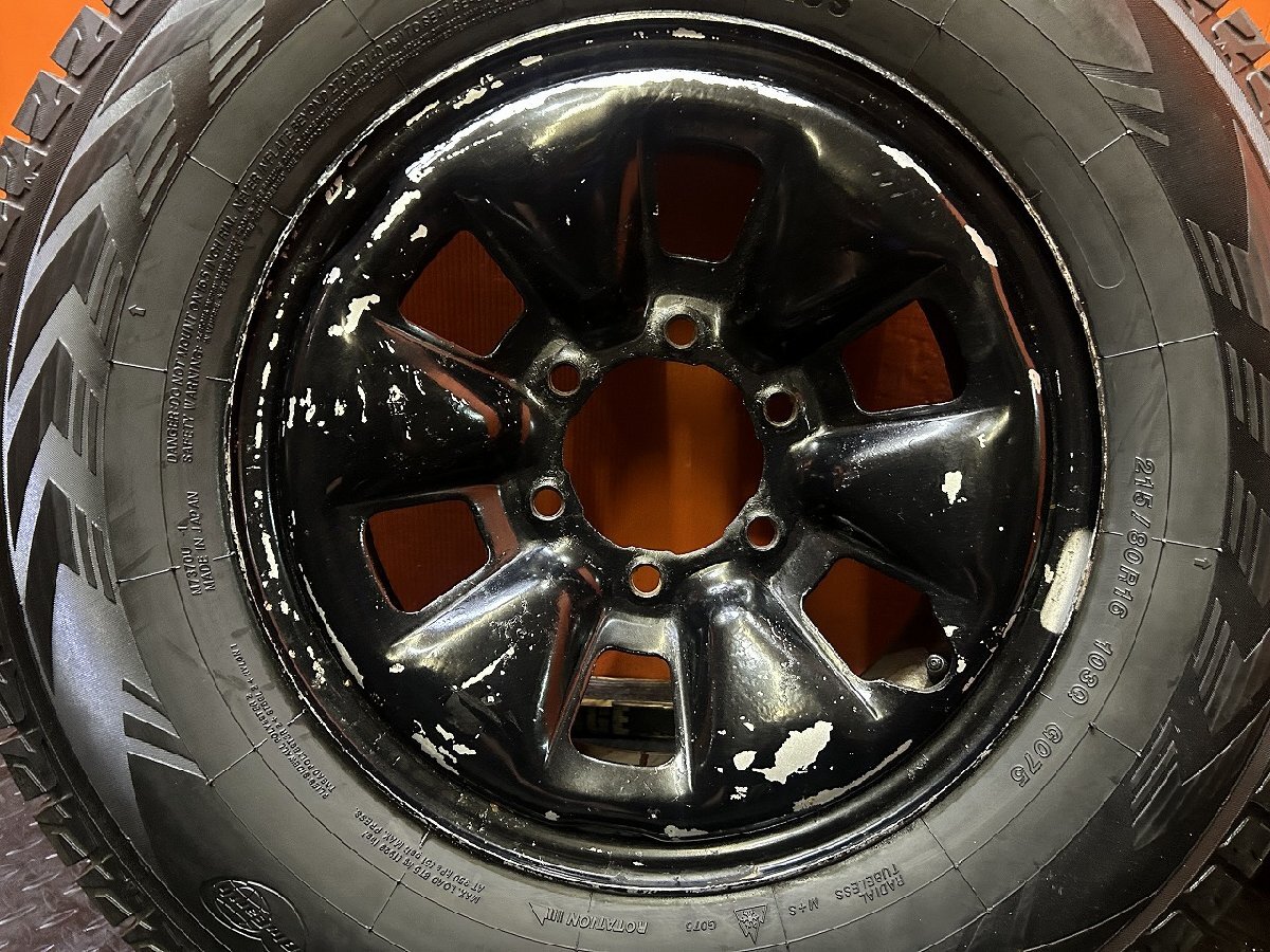 タイヤ新品【YOKOHAMA G075 215/80R16】スタッドレス【トヨタ ランクル ナロー 純正ホイール 16インチ 6J6HPCD139.7約+30】22年制 (VTF042)