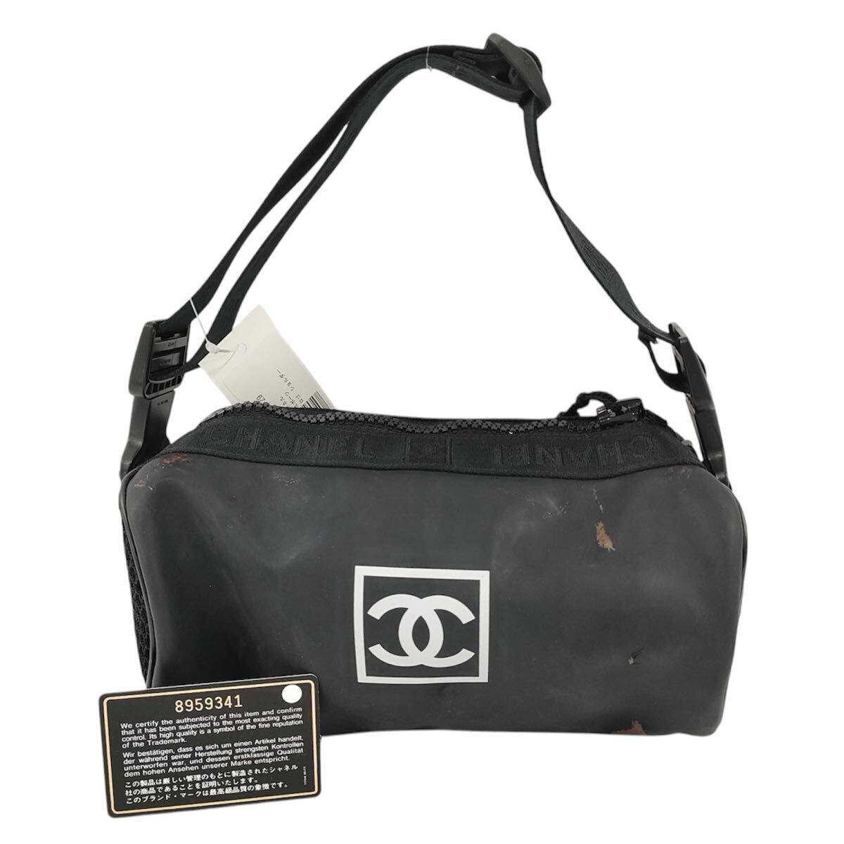 CHANEL シャネル ショルダーバッグ スポーツライン ブラック CHANEL シャネル ショルダーバッグ スポーツライン ブラック