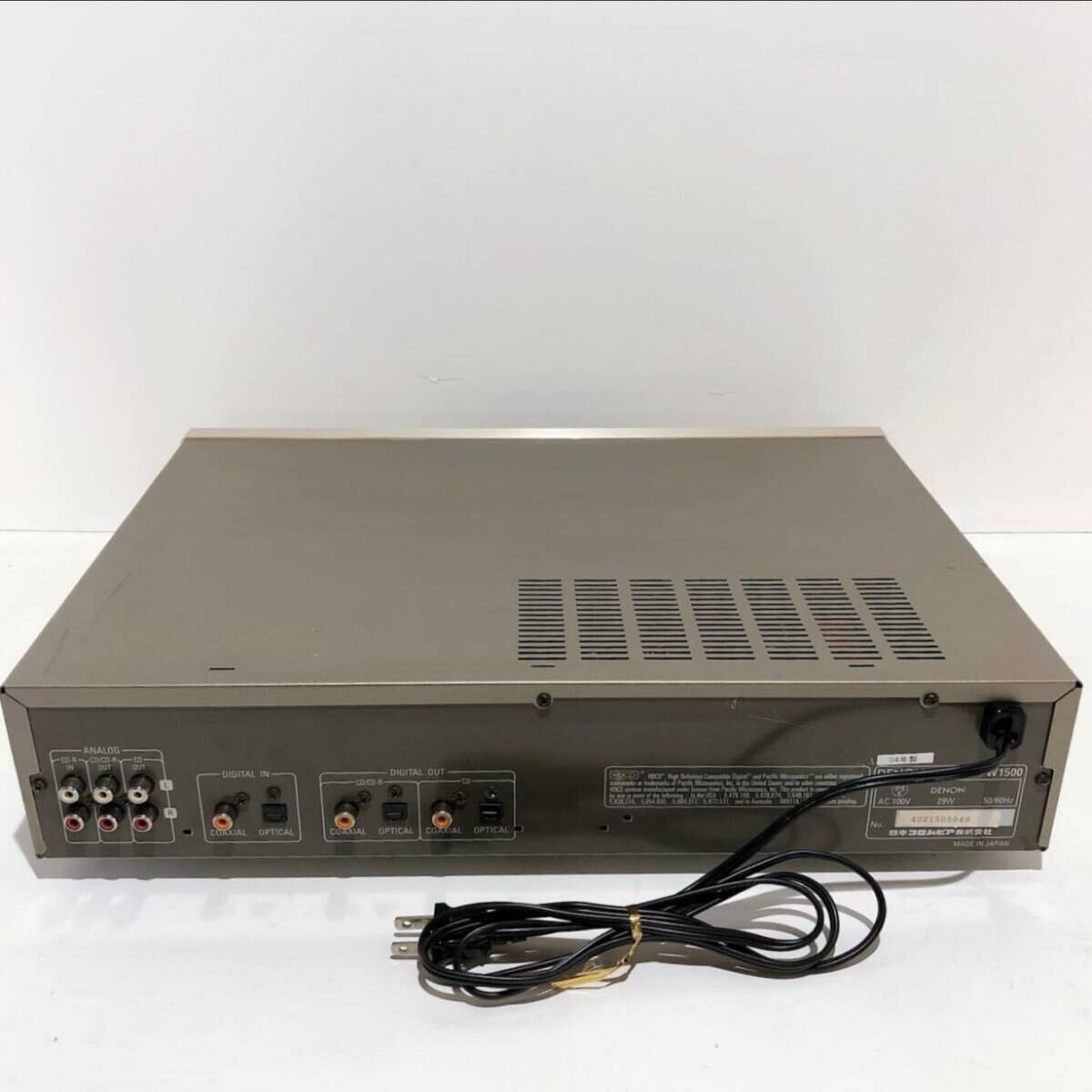 美品】DENON CDR-W1500 デノン CDレコーダー リモコン付き 美品】DENON CDR-W1500 デノン CDレコーダー リモコン付き