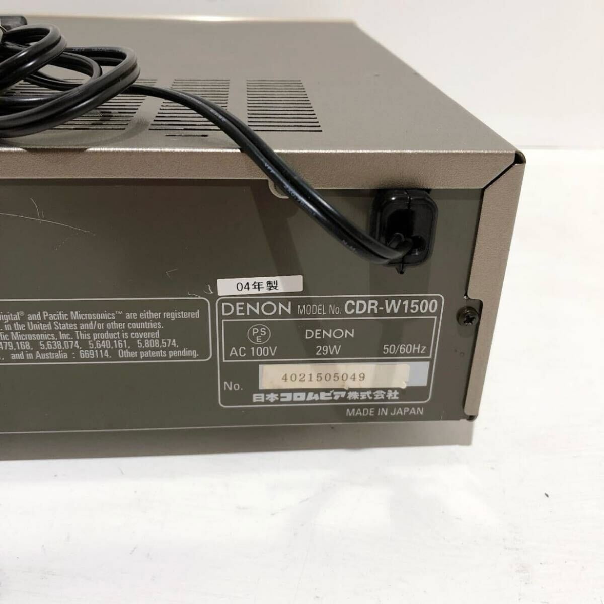 美品】DENON CDR-W1500 デノン CDレコーダー リモコン付き 美品】DENON CDR-W1500 デノン CDレコーダー リモコン付き