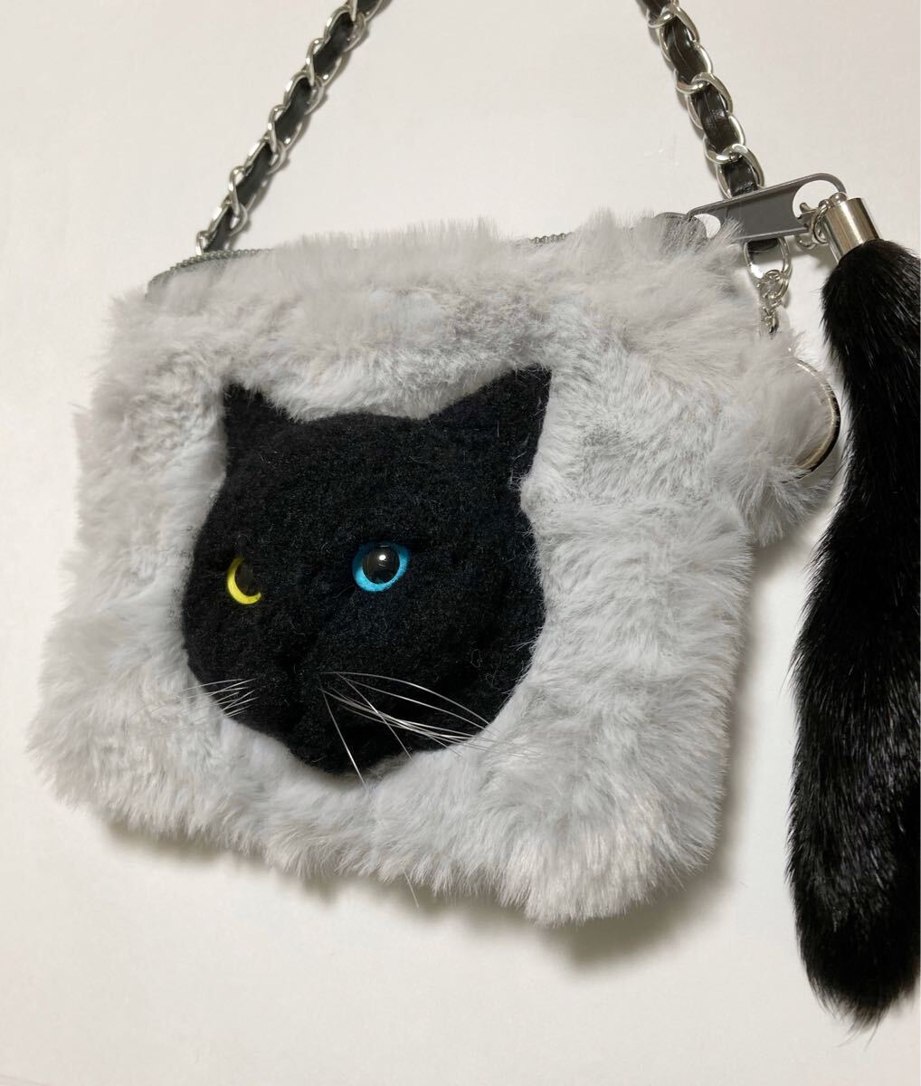 もたこ 羊毛フェルト猫 オッドアイ オッドアイ白猫 白猫 羊毛