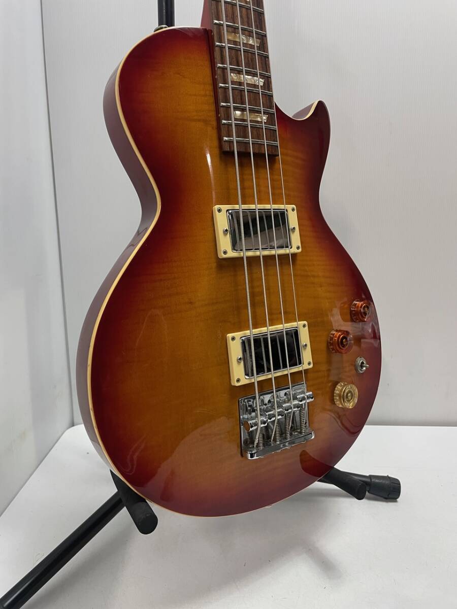 B249　グラスルーツ Grassroots Les Paul Bass レスポールタイプ　エレキベース　メンテナンス済み　※復(fù)數(shù)傷アリ