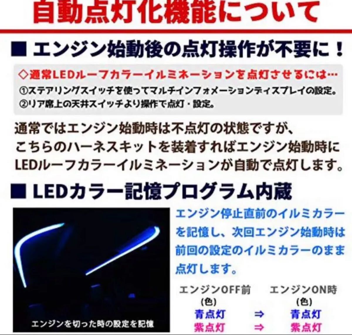 アルファード　ヴェルファイア 30系　ルーフイルミネーションキット_画像5