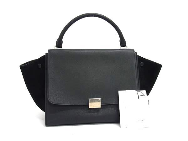 1円 □美品□ CELINE セリーヌ トラペーズ レザー×スエード ワン 1円 □美品□ CELINE セリーヌ トラペーズ レザー×スエード ワン