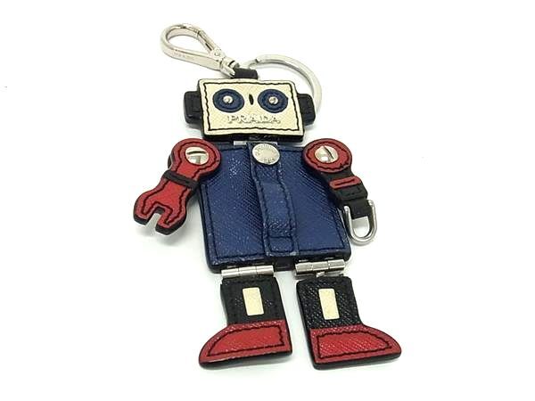 1円 PRADA プラダ サフィアーノレザー ロボット バッグチャーム 1円 PRADA プラダ サフィアーノレザー ロボット バッグチャーム