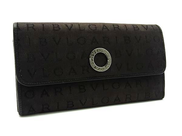 BVLGARI ブルガリ ロゴマニア キャンバス×レザー 二つ折り 長 BVLGARI ブルガリ ロゴマニア キャンバス×レザー 二つ折り 長