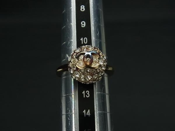 1円 CHANEL シャネル ココマーク ラインストーン リング 指輪 1円 CHANEL シャネル ココマーク ラインストーン リング 指輪