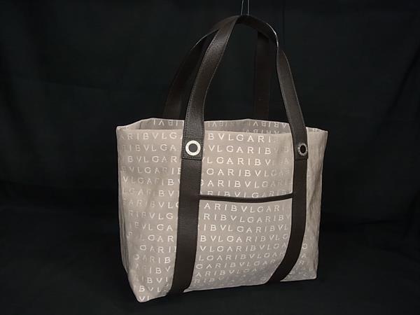 1円 □美品□ BVLGARI ブルガリ ロゴマニア キャンバス×レザー 1円 □美品□ BVLGARI ブルガリ ロゴマニア キャンバス×レザー