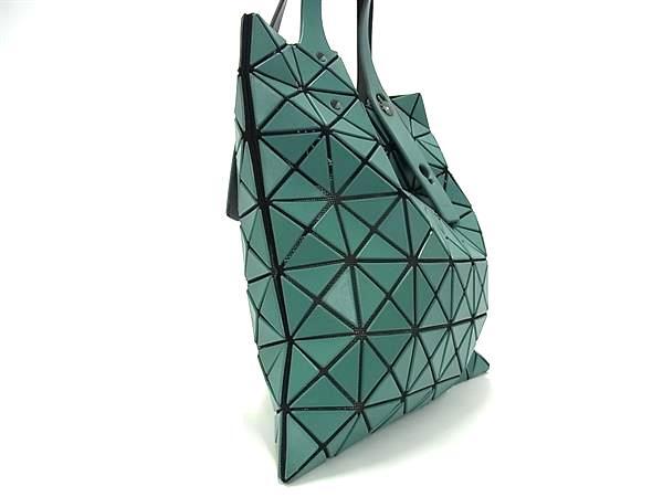 ■新品同様■ BAO BAO ISSEY MIYAKE バオバオイッセイミヤケ ロックマット PVC トートバッグ ショルダー 肩掛け グリーン系 FJ5554