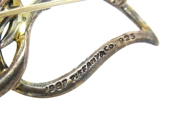 1円 TIFFANY&Co ティファニー ダブルリーフ SV925 ピンブローチ 1円 TIFFANY&Co ティファニー ダブルリーフ SV925 ピンブローチ
