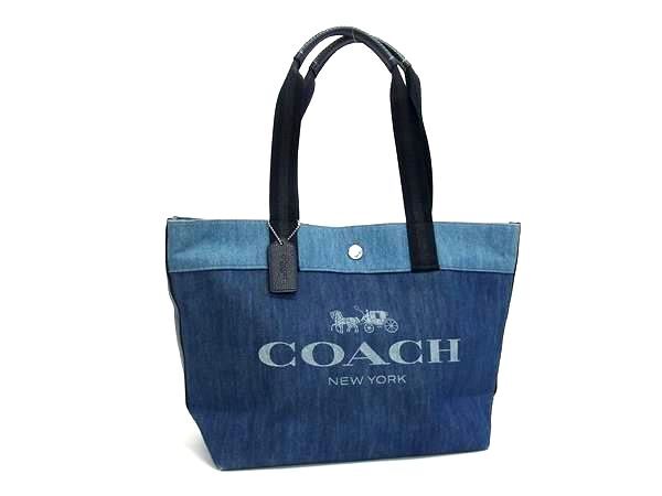 1円 □美品□ COACH コーチ 91131 デニム×レザー ハンドバッグ 1円 □美品□ COACH コーチ 91131 デニム×レザー ハンドバッグ