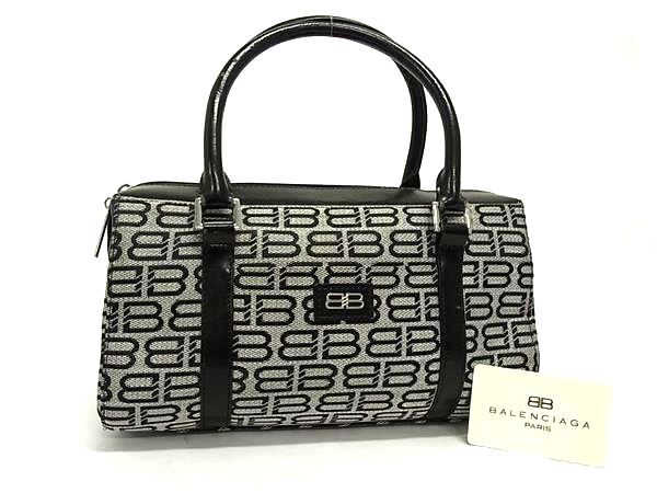 1円 BALENCIAGA バレンシアガ キャンバス×レザー ハンドバッグ 1円 BALENCIAGA バレンシアガ キャンバス×レザー ハンドバッグ