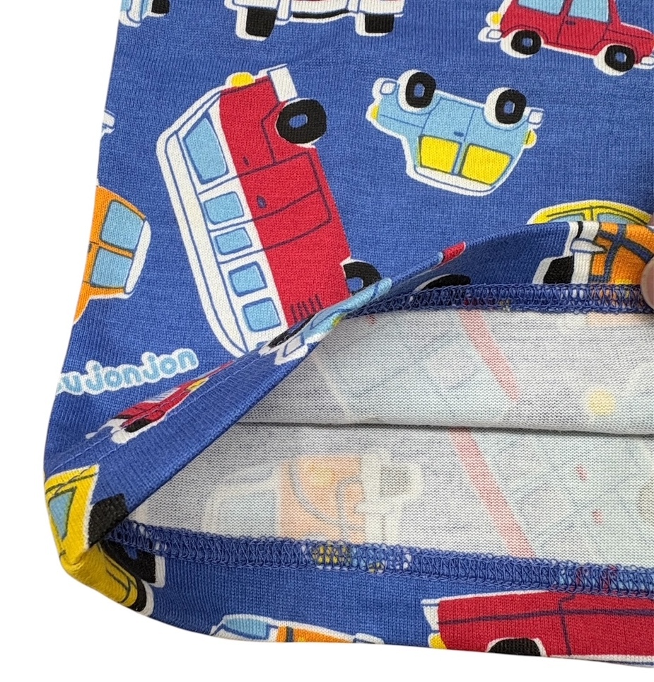 即決　新品タグ付 Moujonjon ムージョンジョン★車(chē)プリント 天竺 半袖Tシャツ★日本制★子供 110cm 5-6才 ￥2200