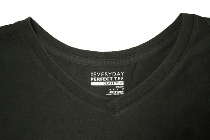 [2XL] THE EVERYDAY PERFECT TEE V шея футболка одноцветный чёрный Vintage Vintage USA б/у одежда Old IB1290