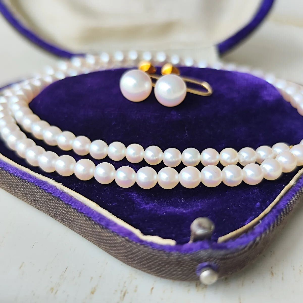 MIKIMOTO ミキモト あこや真珠 ネックレスとイヤリングのセット MIKIMOTO ミキモト あこや真珠 ネックレスとイヤリングのセット