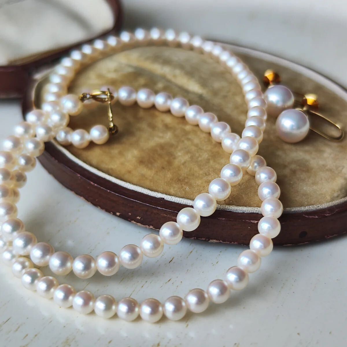 MIKIMOTO ミキモト あこや真珠 ネックレスとイヤリングのセット MIKIMOTO ミキモト あこや真珠 ネックレスとイヤリングのセット