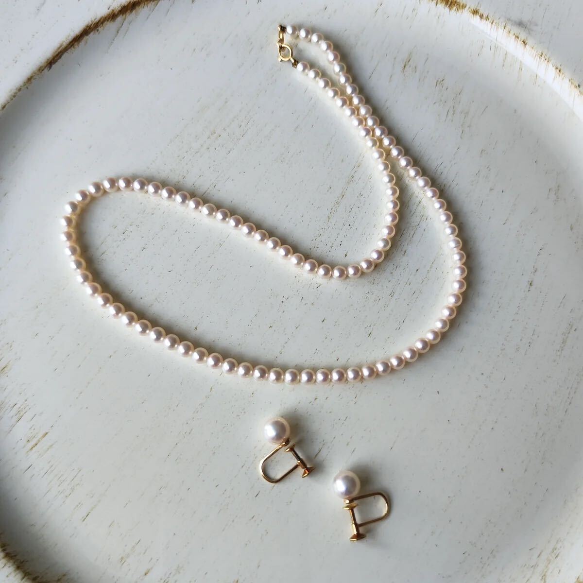 MIKIMOTO ミキモト あこや真珠 ネックレスとイヤリングのセット MIKIMOTO ミキモト あこや真珠 ネックレスとイヤリングのセット