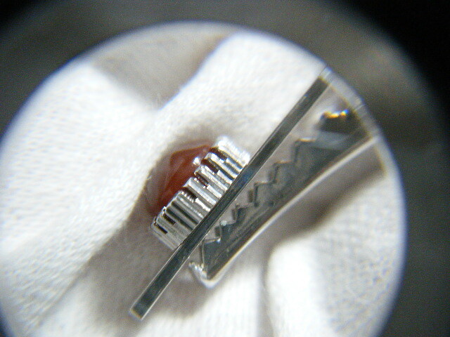 ★琥珀？ コハク？ ネクタイピン タイピン シルバーカラー【LU6】_画像6