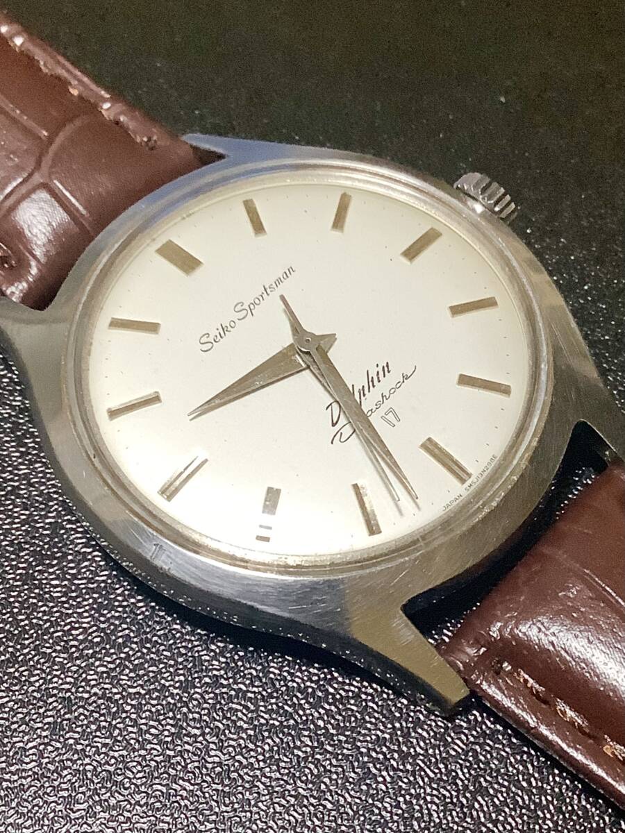 12029) Wネーム レアモデル セイコー スポーツマン ドルフィン 美品 稼働品_画像1
