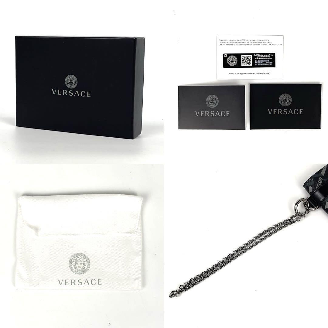 極美品 VERSACE ヴェルサーチ チェーンウォレット 折り財布 ラ 極美品 VERSACE ヴェルサーチ チェーンウォレット 折り財布 ラ