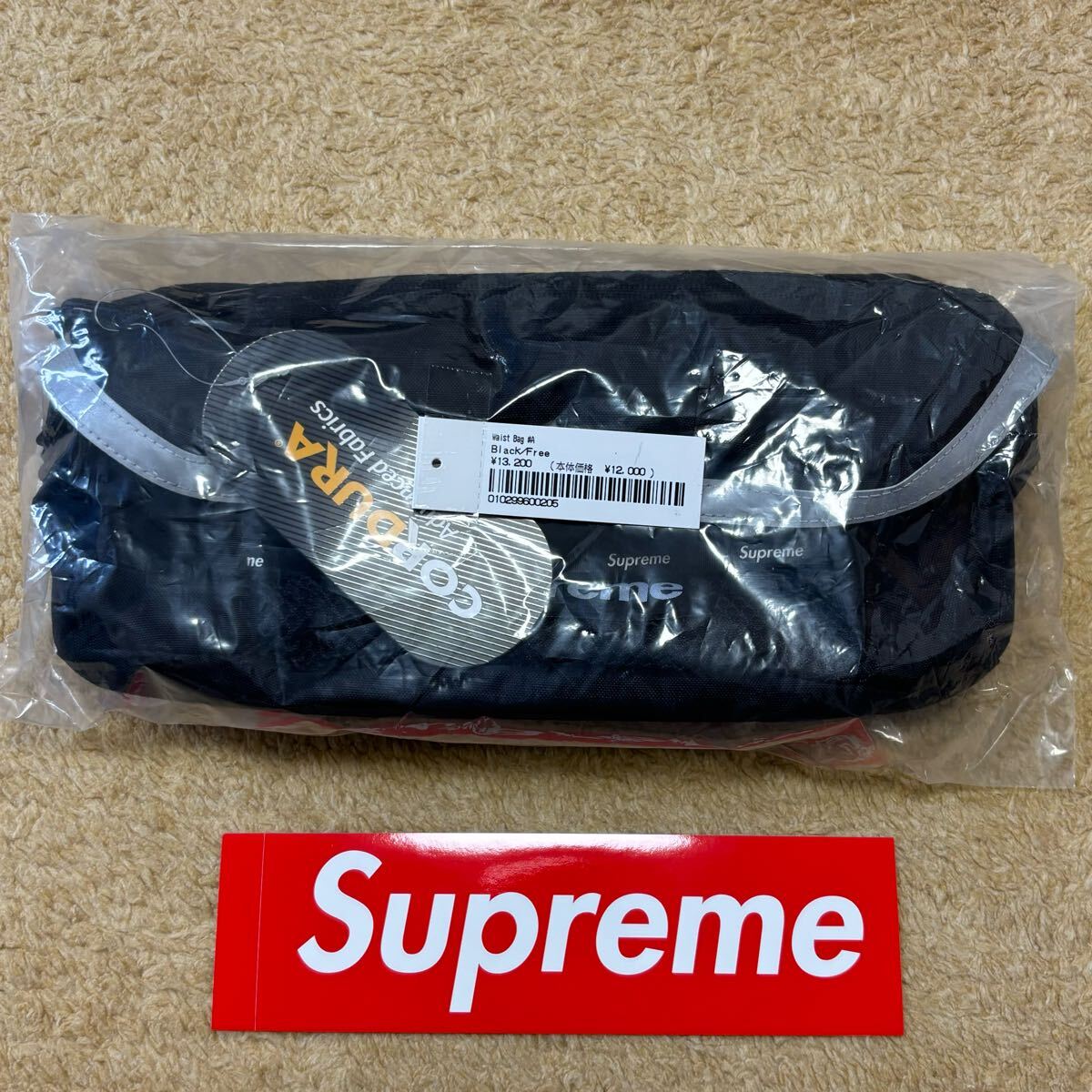 未開封 24fw Supreme Waist Bag Black タグ ステッカー付 未開封 24fw Supreme Waist Bag Black タグ ステッカー付