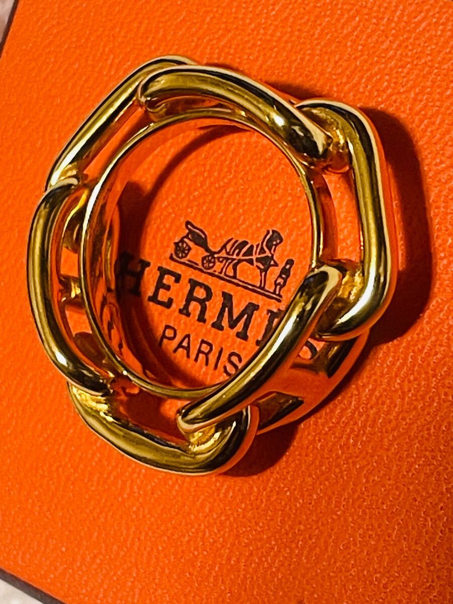 HERMES エルメス スカーフリング ゴールドカラー HERMES エルメス スカーフリング ゴールドカラー