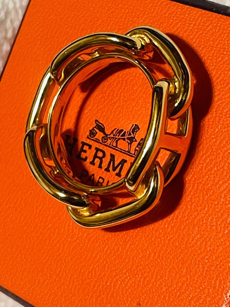 HERMES エルメス スカーフリング ゴールドカラー HERMES エルメス スカーフリング ゴールドカラー