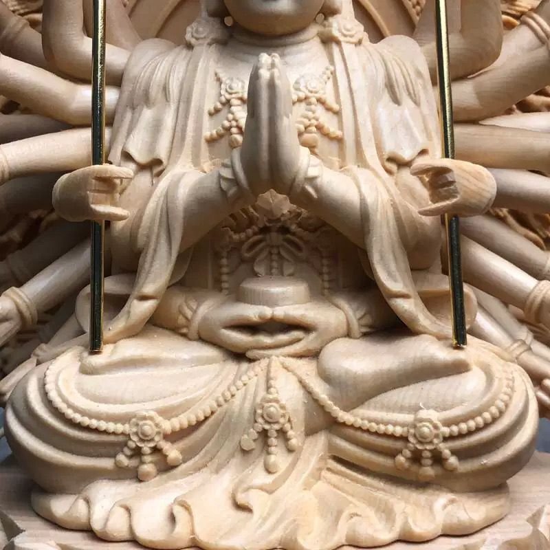 新作 極上の木彫 木彫仏像 千手観音菩薩 観音像 檜木 彫刻工芸品 新作 極上の木彫 木彫仏像 千手観音菩薩 観音像 檜木 彫刻工芸品