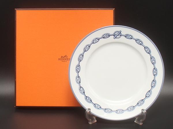美品 エルメス プレート 皿 22cm シェーヌダンクル HERMES 美品 エルメス プレート 皿 22cm シェーヌダンクル HERMES