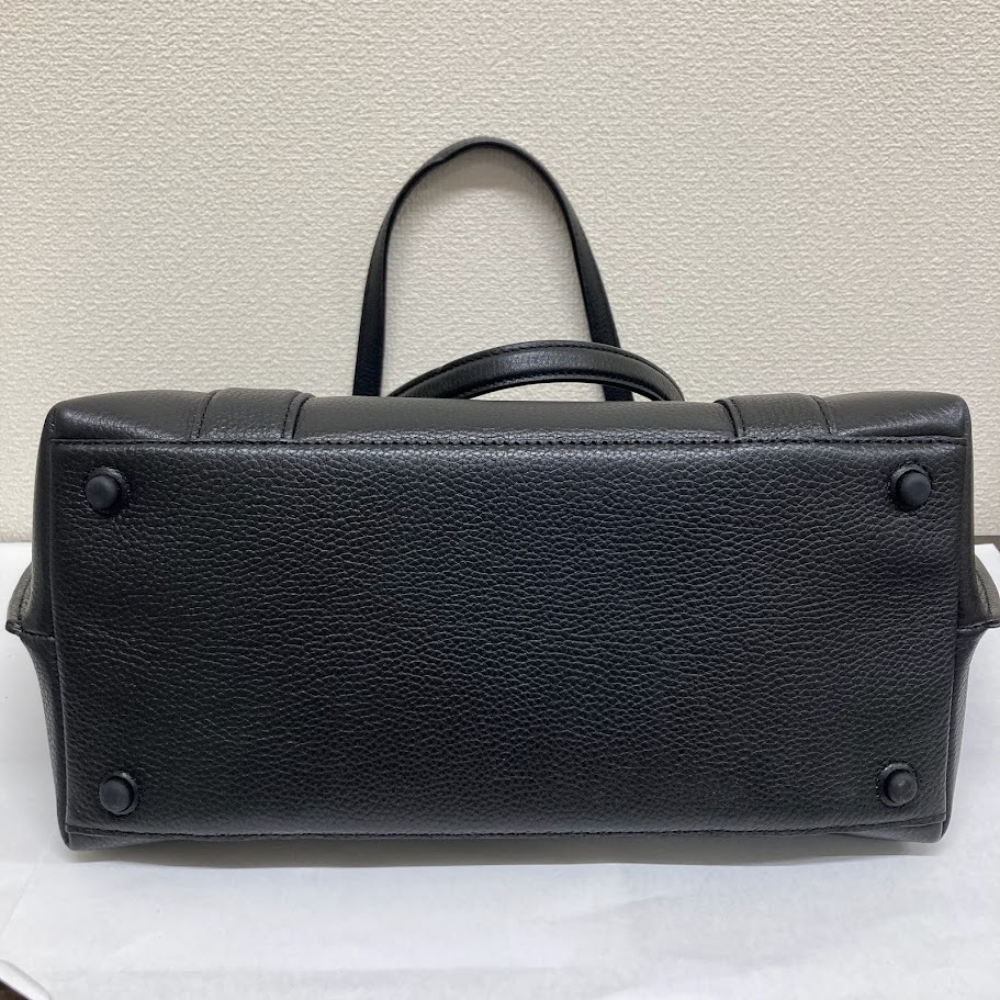 COLE HAAN コールハーン　GRAND SERIES グランドシリーズ　レザー　ターンロック　トートバッグ　ミニポーチ付き　ブラック