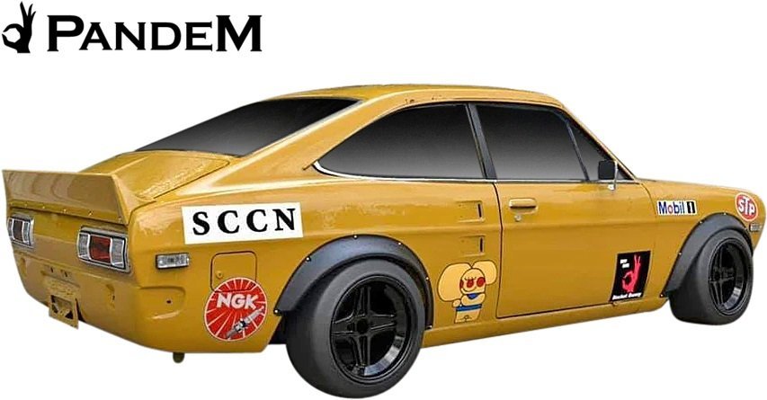 【M's】 NISSAN Datsun B110 サニー クーペ (1970y-1973y) PANDEM パンデム フロントフェンダー 左右 // エアロ パーツ オーバーフェンダー_画像9