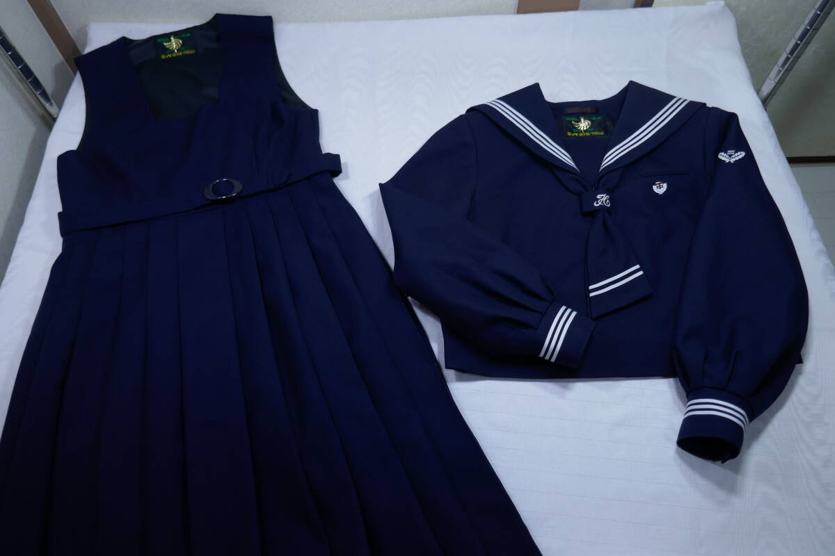 i74 静岡県西遠女子学園 冬服セーラー服+冬服スカート/yt7015