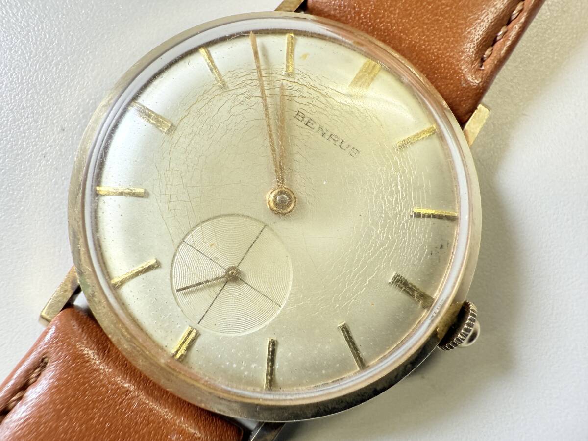1円スタート BENRUS ベンラス 14K GOLD 14金 金無垢 手巻き 1円スタート BENRUS ベンラス 14K GOLD 14金 金無垢 手巻き