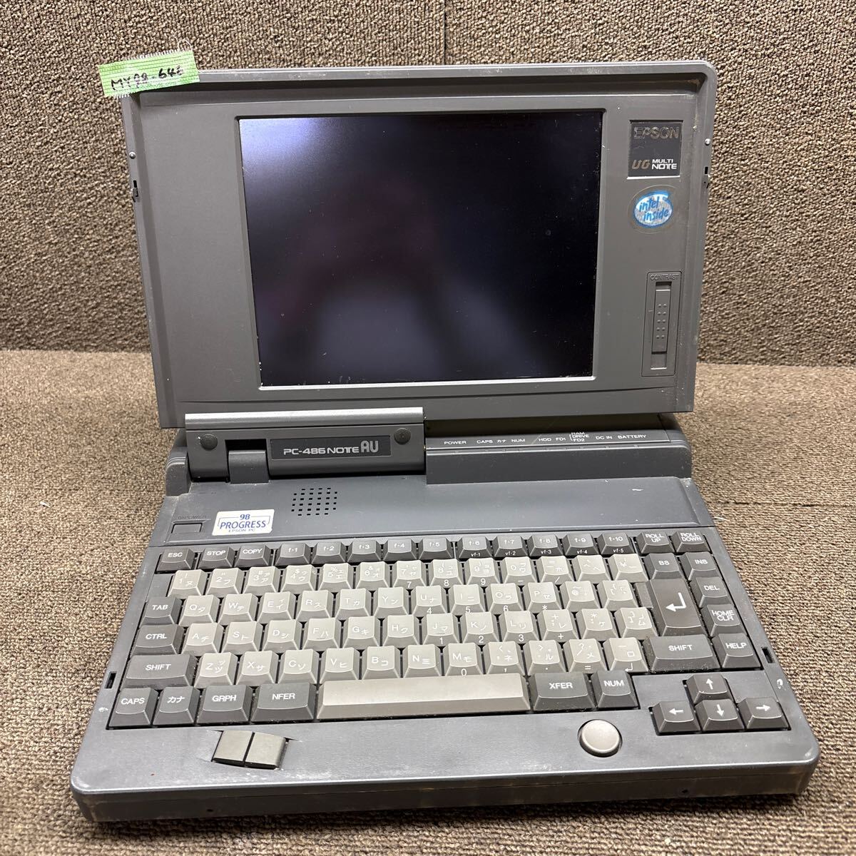 MY98-646 激安 ノートブック EPSON PC-486NOTE AU 486NAU2 通電 MY98-646 激安 ノートブック EPSON PC-486NOTE AU 486NAU2 通電