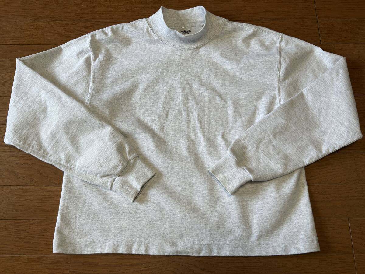 USA製 CAMBER キャンバー ショート丈 モックタートルネック ヘビーウェイト ロンT 長袖 Tシャツ 古着女子_画像9