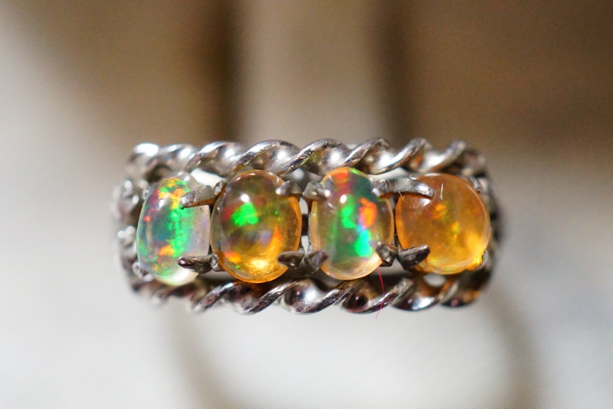 722 天然オパール opal リング 指輪 ヴィンテージ アクセサリー 722 天然オパール opal リング 指輪 ヴィンテージ アクセサリー