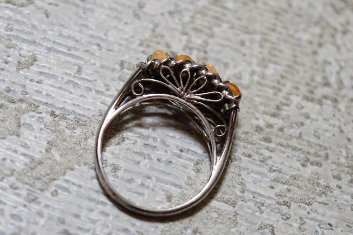 722 天然オパール opal リング 指輪 ヴィンテージ アクセサリー 722 天然オパール opal リング 指輪 ヴィンテージ アクセサリー