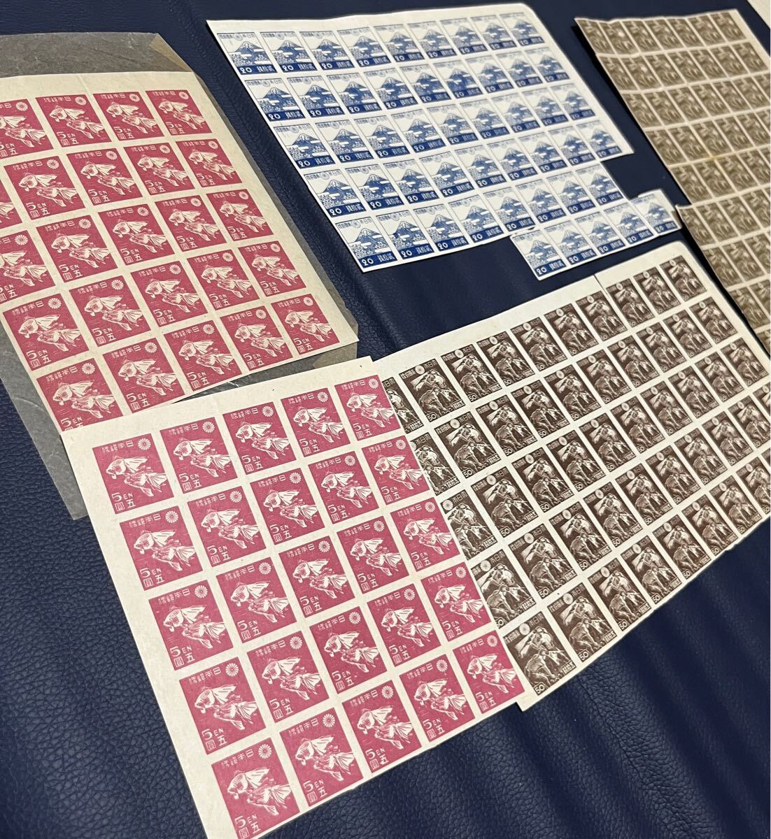○日本切手/ブロック/ 新昭和 金魚・第二次昭和 富士山と桜・第 ○日本切手/ブロック/ 新昭和 金魚・第二次昭和 富士山と桜・第