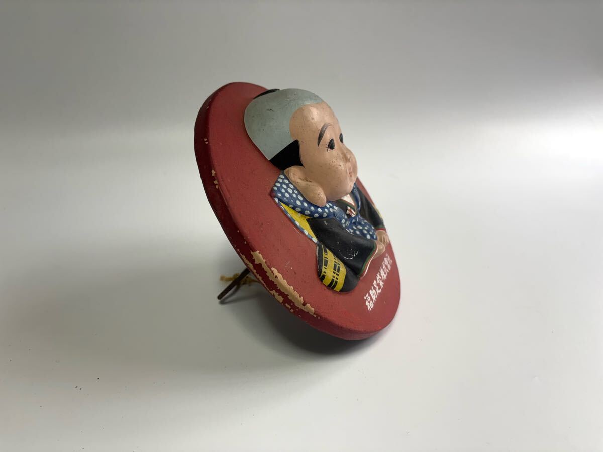 アンティーク  福助さん【 昭和初期 日本製 】Fukusuke 昭和レトロ 福助人形 Fukusuke 福助足袋 紫 寿老人 延命長寿