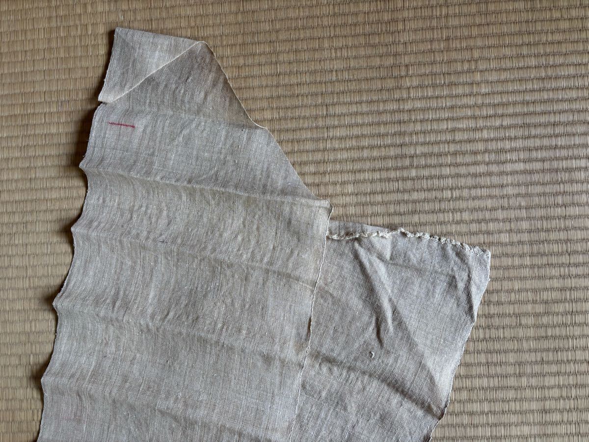 兎】時代 本麻 生地 全長約4m16cm 麻(反物 BORO 襤褸 藍染パッチ 兎】時代 本麻 生地 全長約4m16cm 麻(反物 BORO 襤褸 藍染パッチ