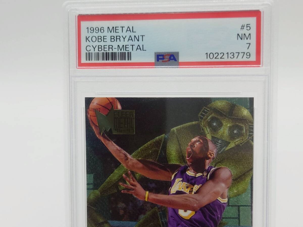 Kobe Bryant RC PSA7 1996-97 Fleer Metal Cyber-Metal (5 of 20 Kobe Bryant RC PSA7 1996-97 Fleer Metal Cyber-Metal (5 of 20