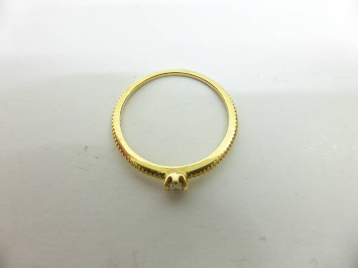 アクセサリー祭 エテ K18 リング ダイヤ0.03ct 5号 美品 保管品 アクセサリー祭 エテ K18 リング ダイヤ0.03ct 5号 美品 保管品