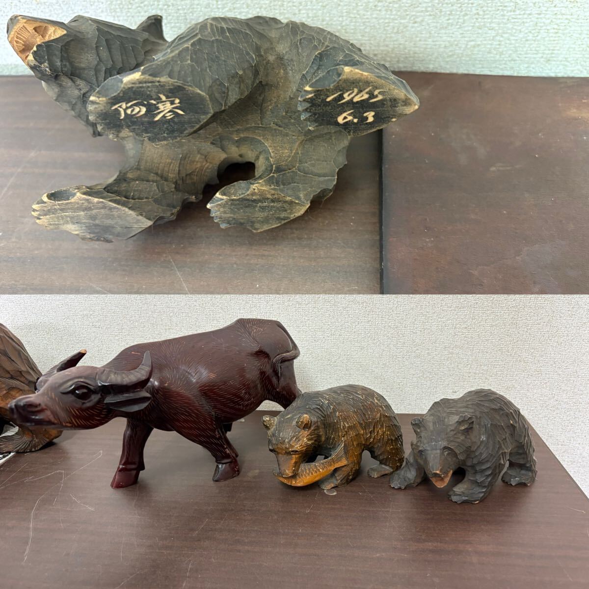 木彫り 置物 まとめて 14点 総重量18kg 仏像 置物 仏教美術 骨董 木彫り 置物 まとめて 14点 総重量18kg 仏像 置物 仏教美術 骨董