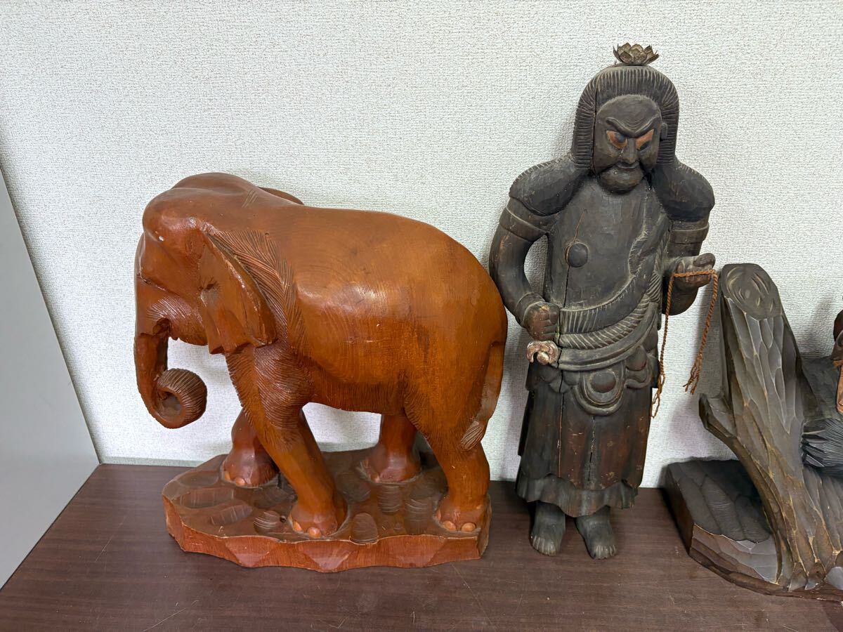 木彫り 置物 まとめて 14点 総重量18kg 仏像 置物 仏教美術 骨董 木彫り 置物 まとめて 14点 総重量18kg 仏像 置物 仏教美術 骨董