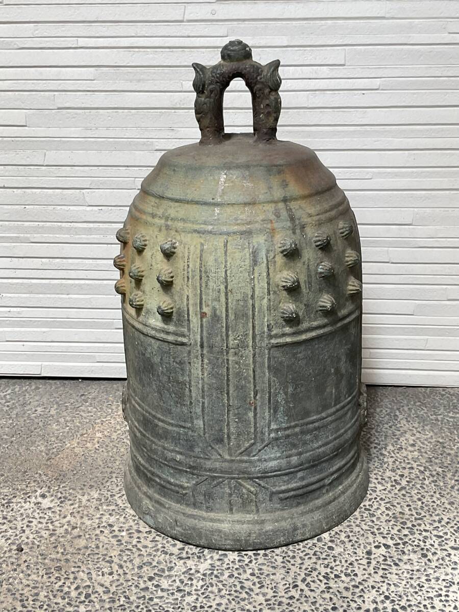 半鐘 釣鐘 梵鐘 古銅 青銅 高さ約44cm (銅製)|売買された 半鐘 釣鐘 梵鐘 古銅 青銅 高さ約44cm (銅製)|売買された